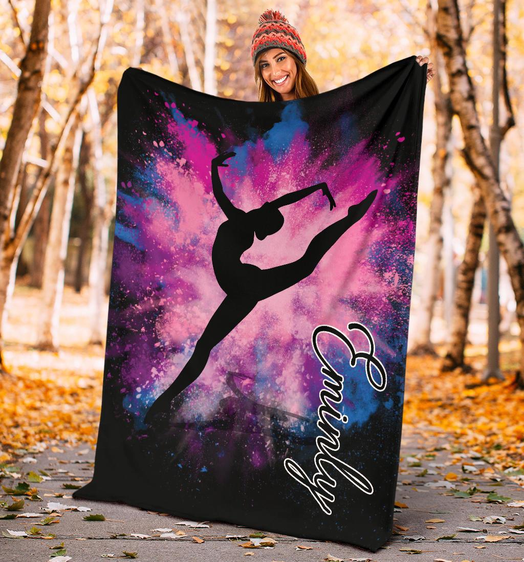 litzzy Personalized Gymnastic Fleece Blanket - Tlno1311202 Quilt Blanket   