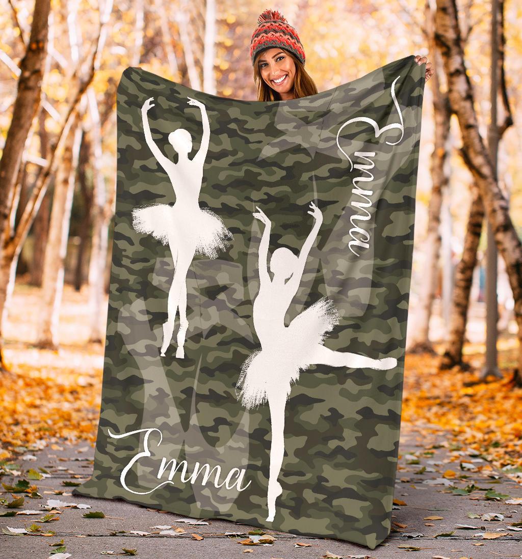 litzzy Personalized Ballet Fleece Blanket - Latg2311201 Quilt Blanket   