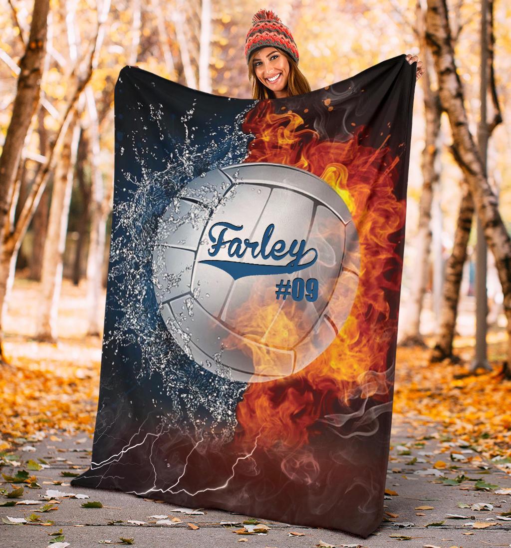 litzzy Personalized Sport Water Fire Fleece Blanket - Lath1611204 Quilt Blanket   
