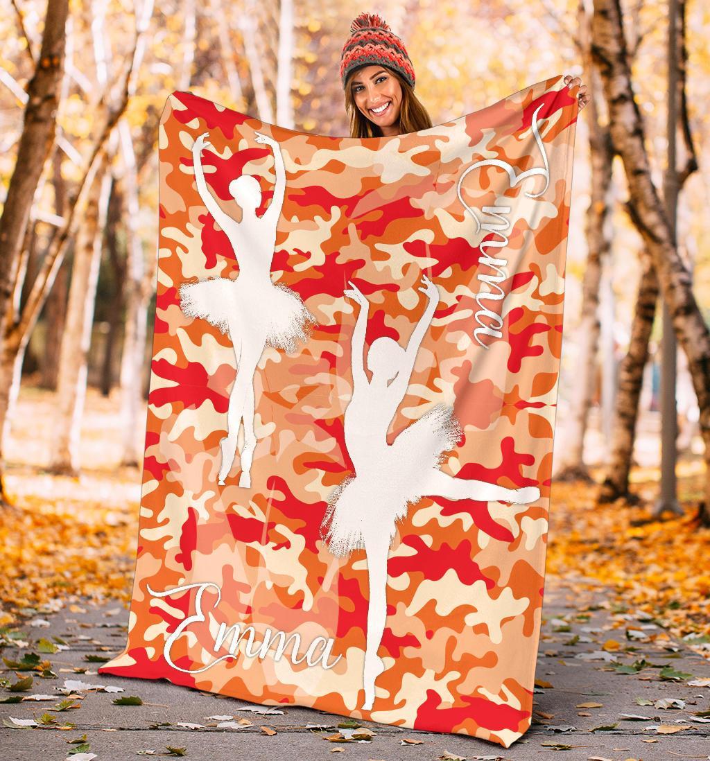 litzzy Personalized Ballet Fleece Blanket - Latg2311201 Quilt Blanket   
