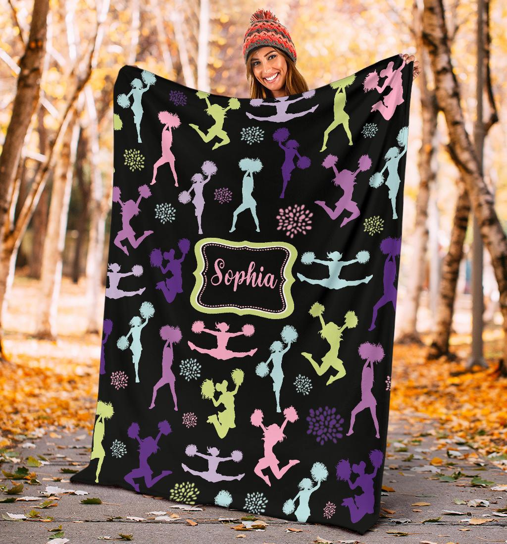 litzzy Personalized Cheerleader Collection Fleece Blanket - Tlnb1711201 Quilt Blanket   