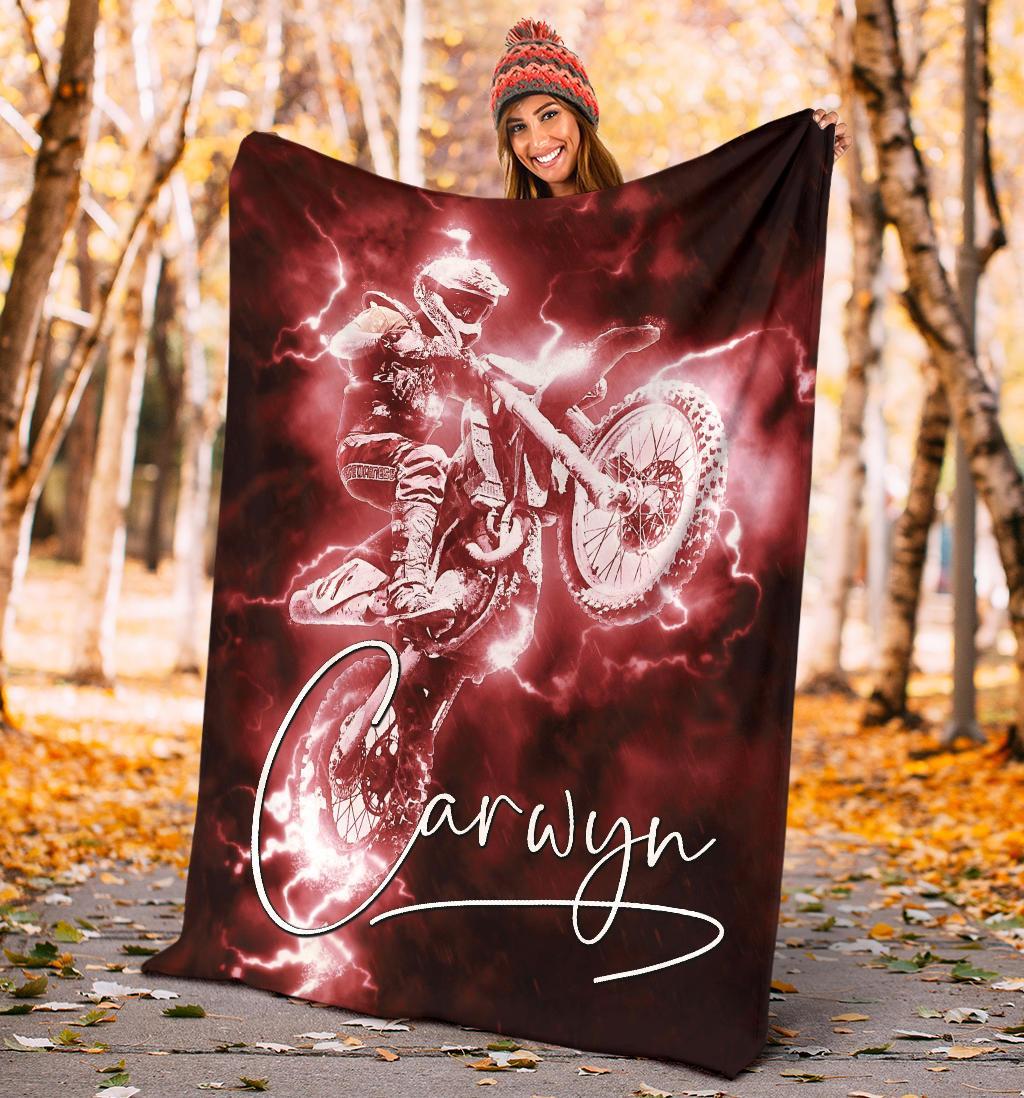 litzzy Personalized Motorcycle Fleece Blanket - Lath1311204 Quilt Blanket   