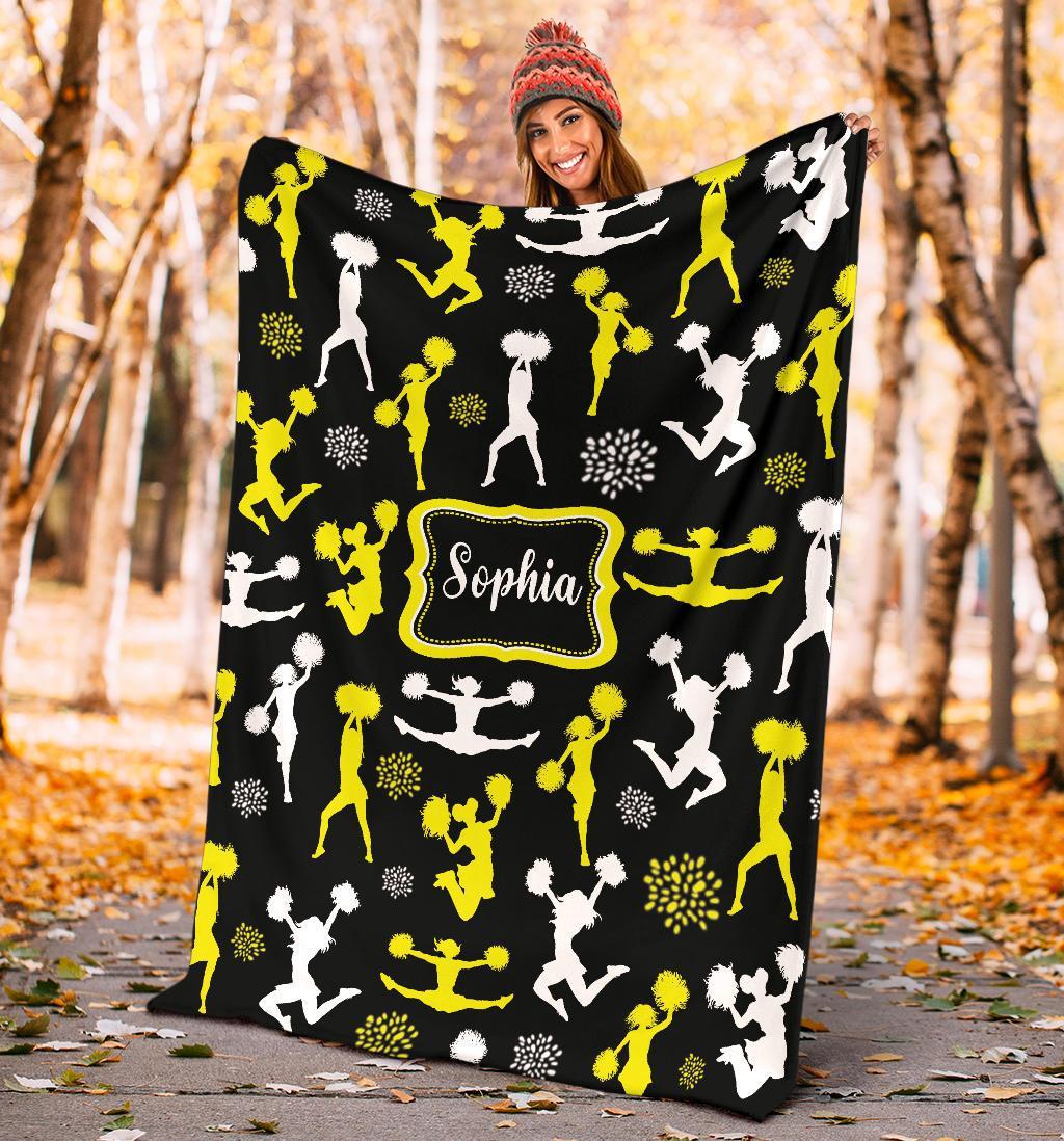 litzzy Personalized Cheerleader Collection Fleece Blanket - Tlnb1711201 Quilt Blanket   