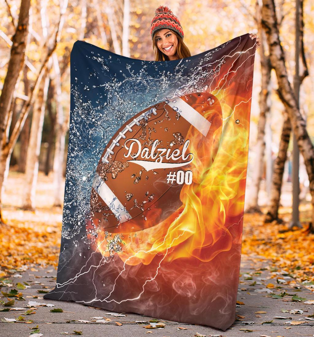 litzzy Personalized Sport Water Fire Fleece Blanket - Lath1611204 Quilt Blanket   