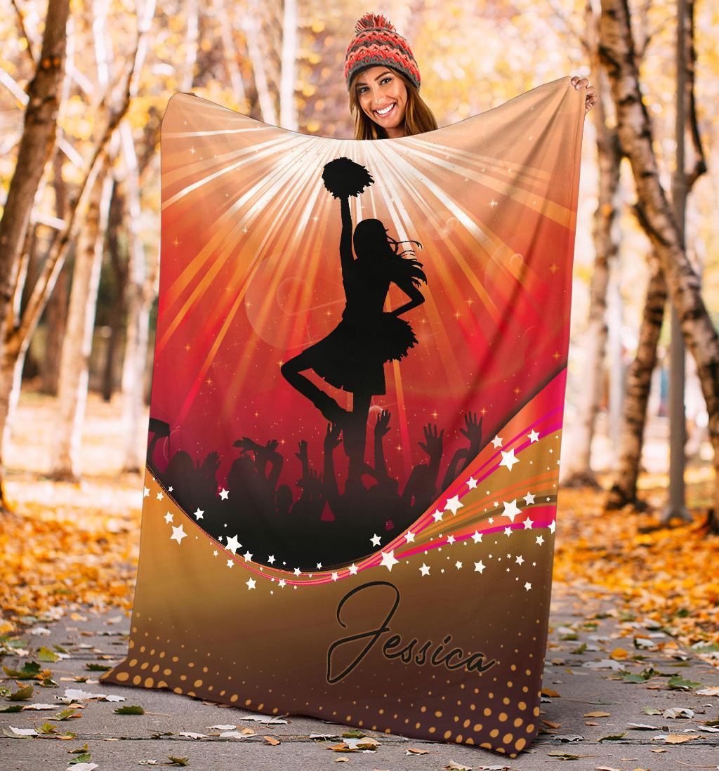 litzzy Personalized Cheerleader Fleece Blanket - Lath1911202Ki Quilt Blanket   
