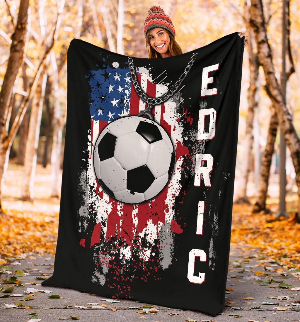 litzzy Personalized Sport Us Flag Fleece Blanket - Lath1011201 Quilt Blanket   