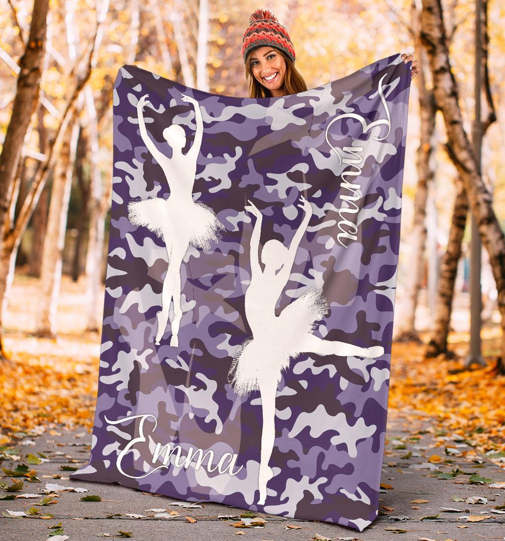 litzzy Personalized Ballet Fleece Blanket - Latg2311201 Quilt Blanket   