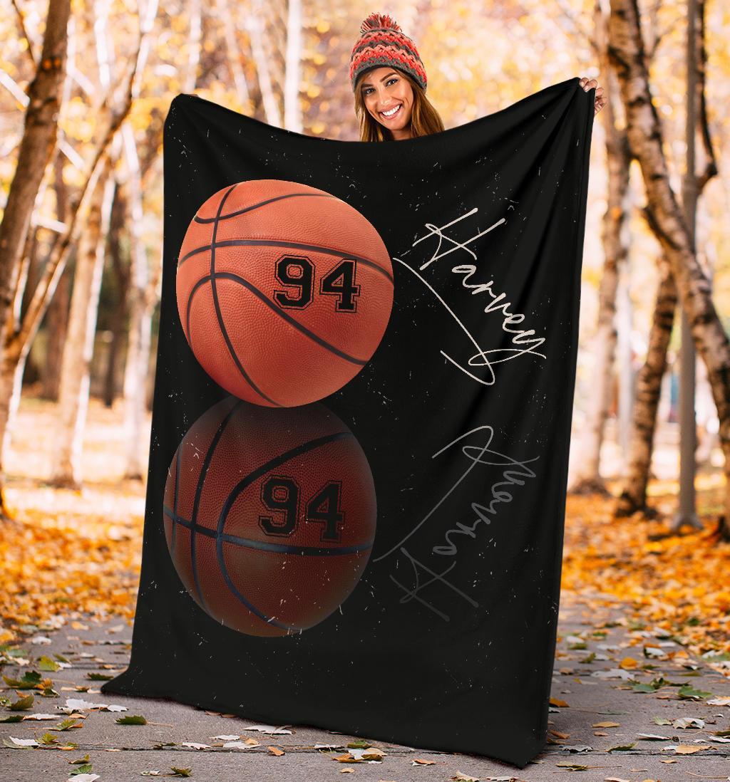 litzzy Personalized Sport Reflection Fleece Blanket - Lath1611201 Quilt Blanket BASKETBALL 60 x 80 