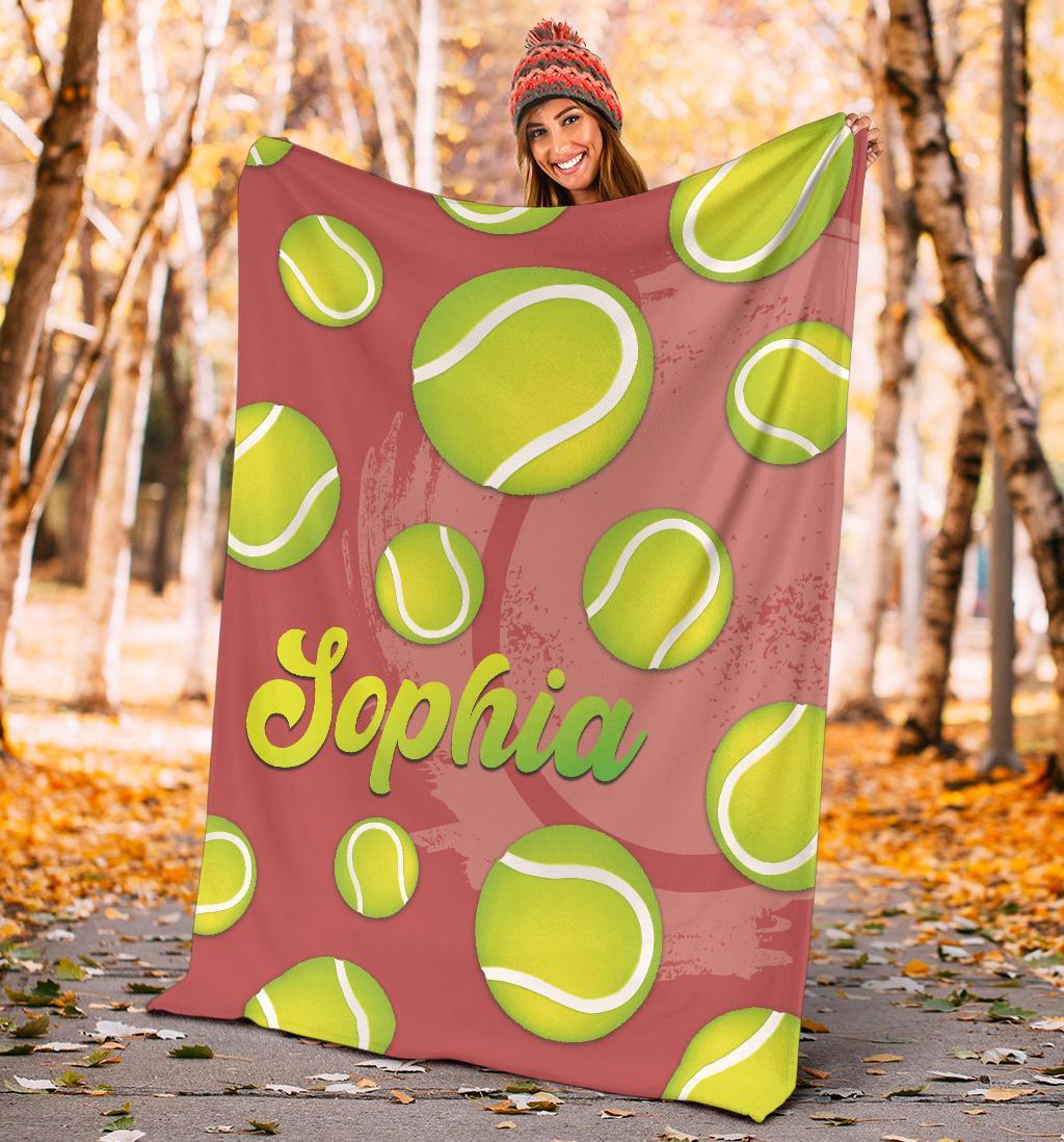 litzzy Personalized Tennis Fleece Blanket - Latg2311202 Quilt Blanket RED 60 X 80 