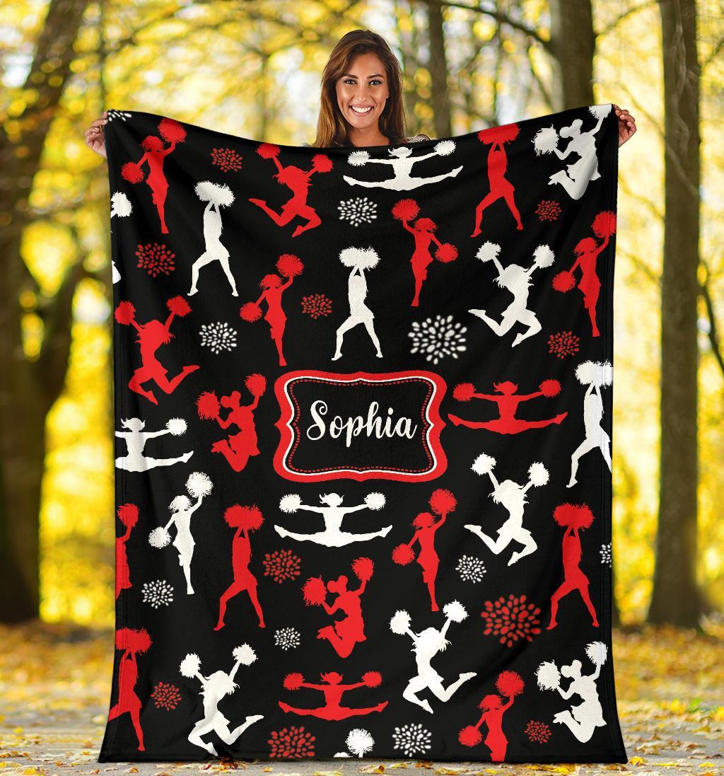litzzy Personalized Cheerleader Collection Fleece Blanket - Tlnb1711201 Quilt Blanket   