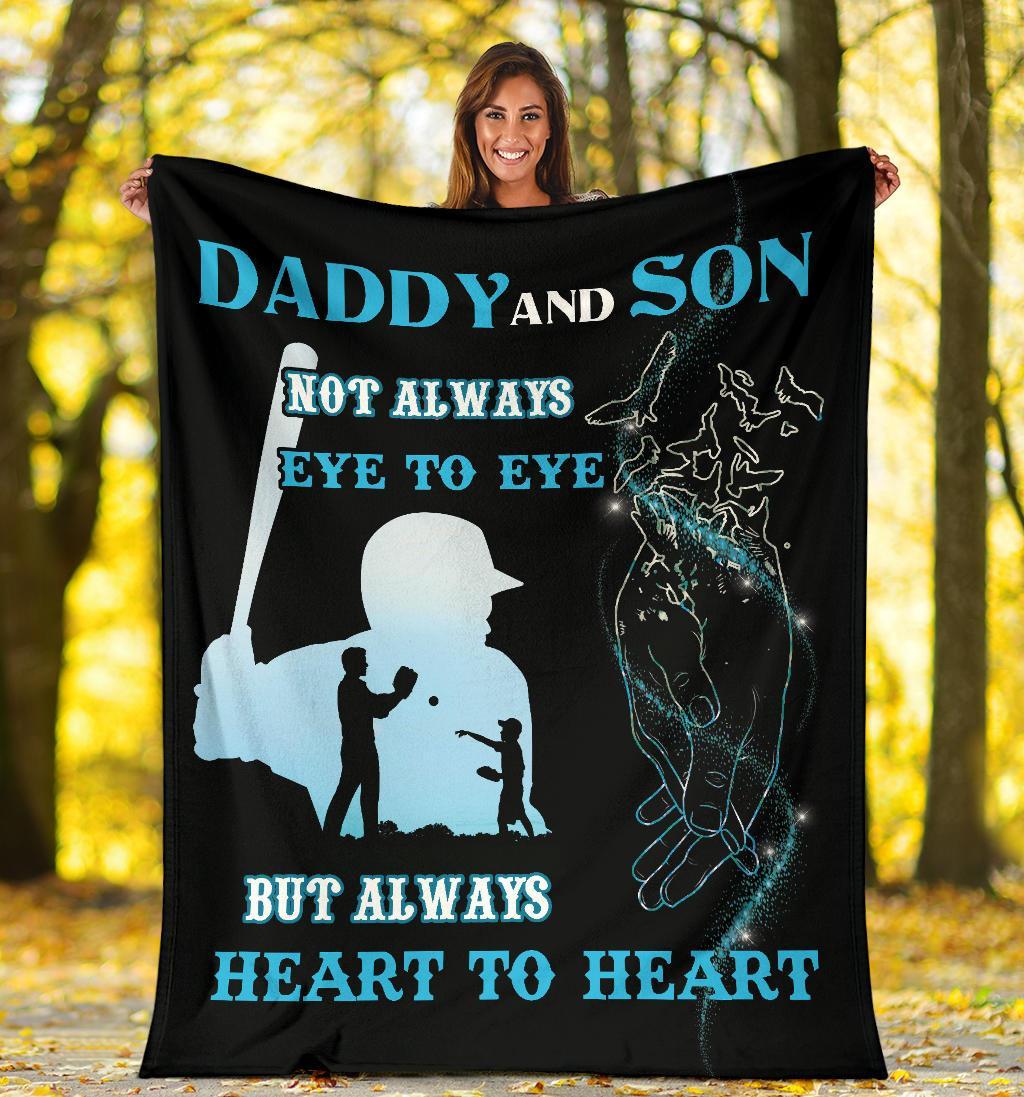 litzzy Baseball Daddy And Son Fleece Blanket - Laci071220 Quilt Blanket   