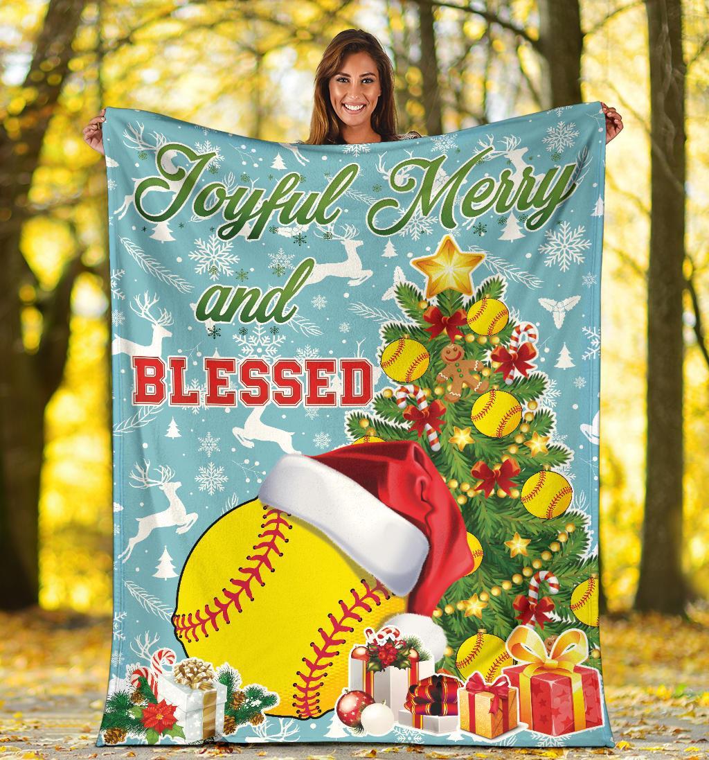 litzzy Joyful Merry Fleece Blanket - Latg2411202 Quilt Blanket 50x60  