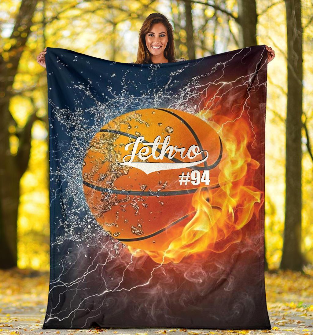 litzzy Personalized Sport Water Fire Fleece Blanket - Lath1611204 Quilt Blanket   
