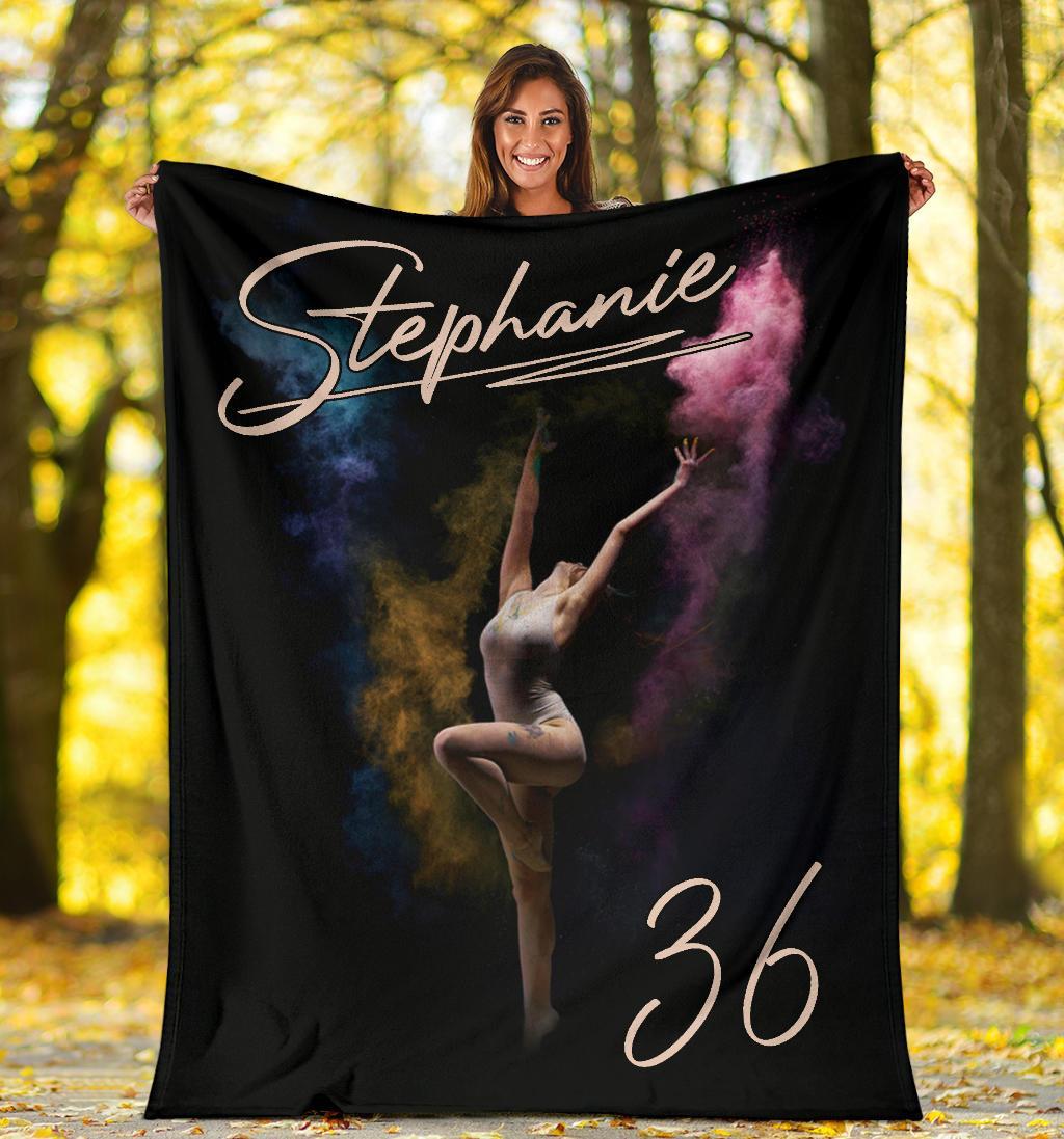 litzzy Personalized Gymnastic Colorful Fleece Blanket - Nh1311202Ki Quilt Blanket   