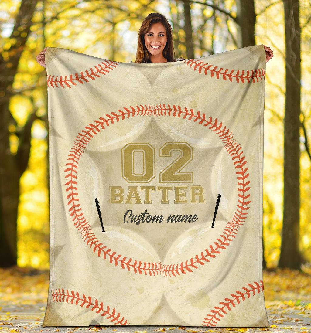litzzy Personalized Position Baseball Fleece Blanket - Lath0712201 Quilt Blanket   