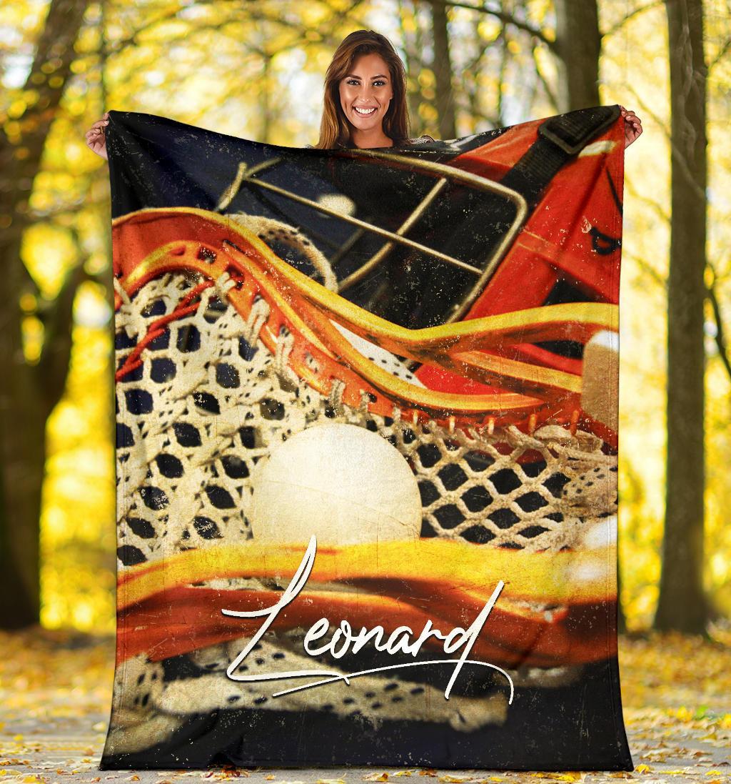 litzzy Personalized Lacrosse Fleece Blanket - Lath0911205 Quilt Blanket   