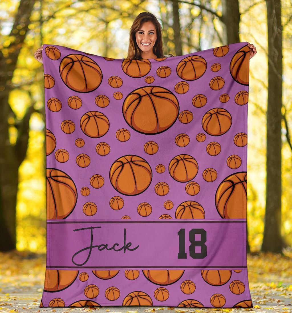 litzzy Personalized Basketball Collection Fleece Blanket - Tltm1211203 Quilt Blanket   