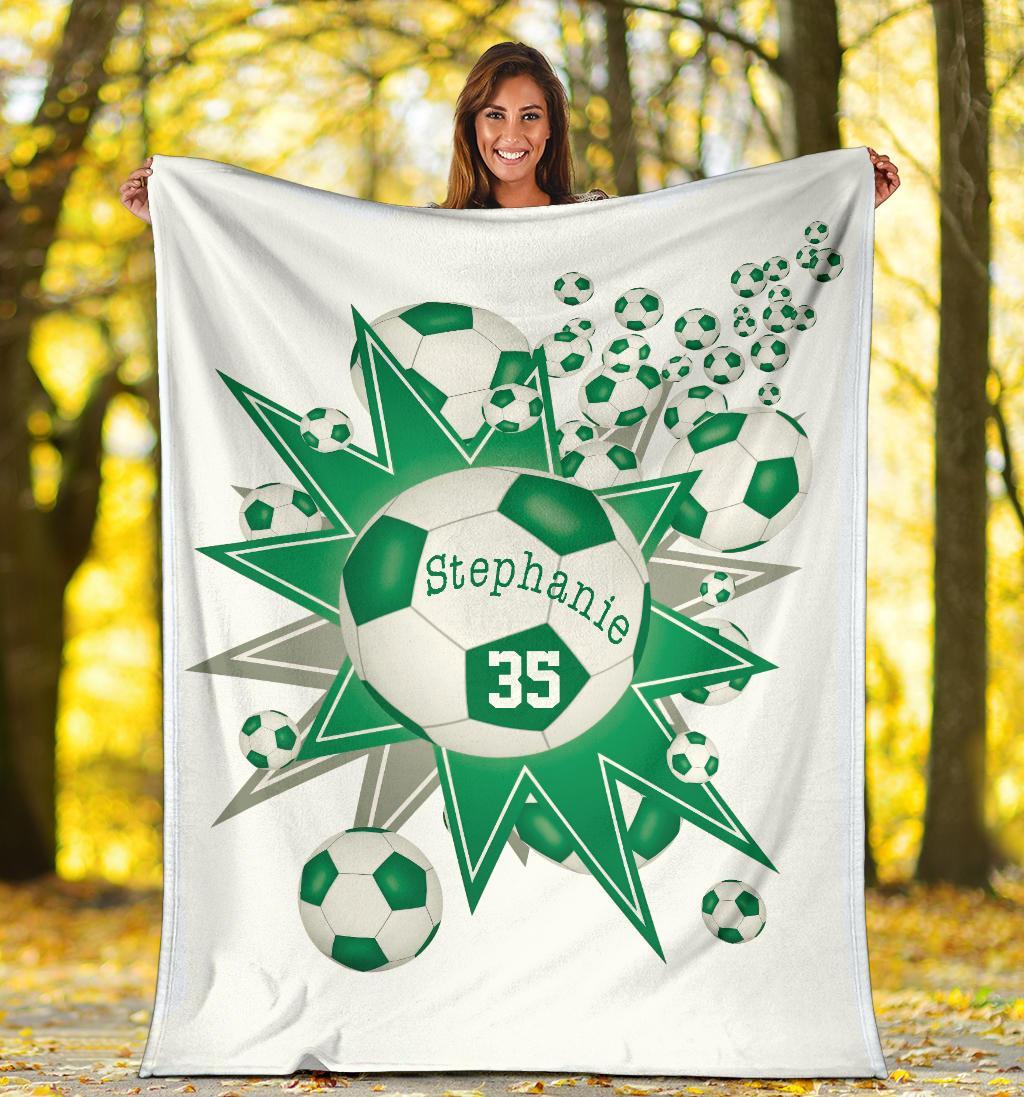 litzzy Personalized Soccer Blowout Fleece Blanket - Tltm2411202 Quilt Blanket   
