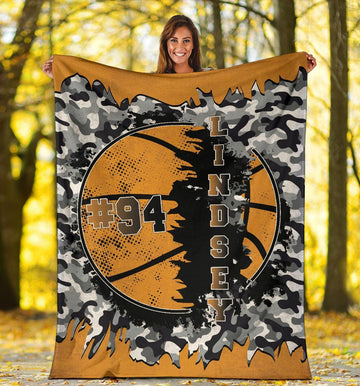 litzzy Personalized Sport Fleece Blanket - Lath0711203 Quilt Blanket BASKETBALL 60 x 80 