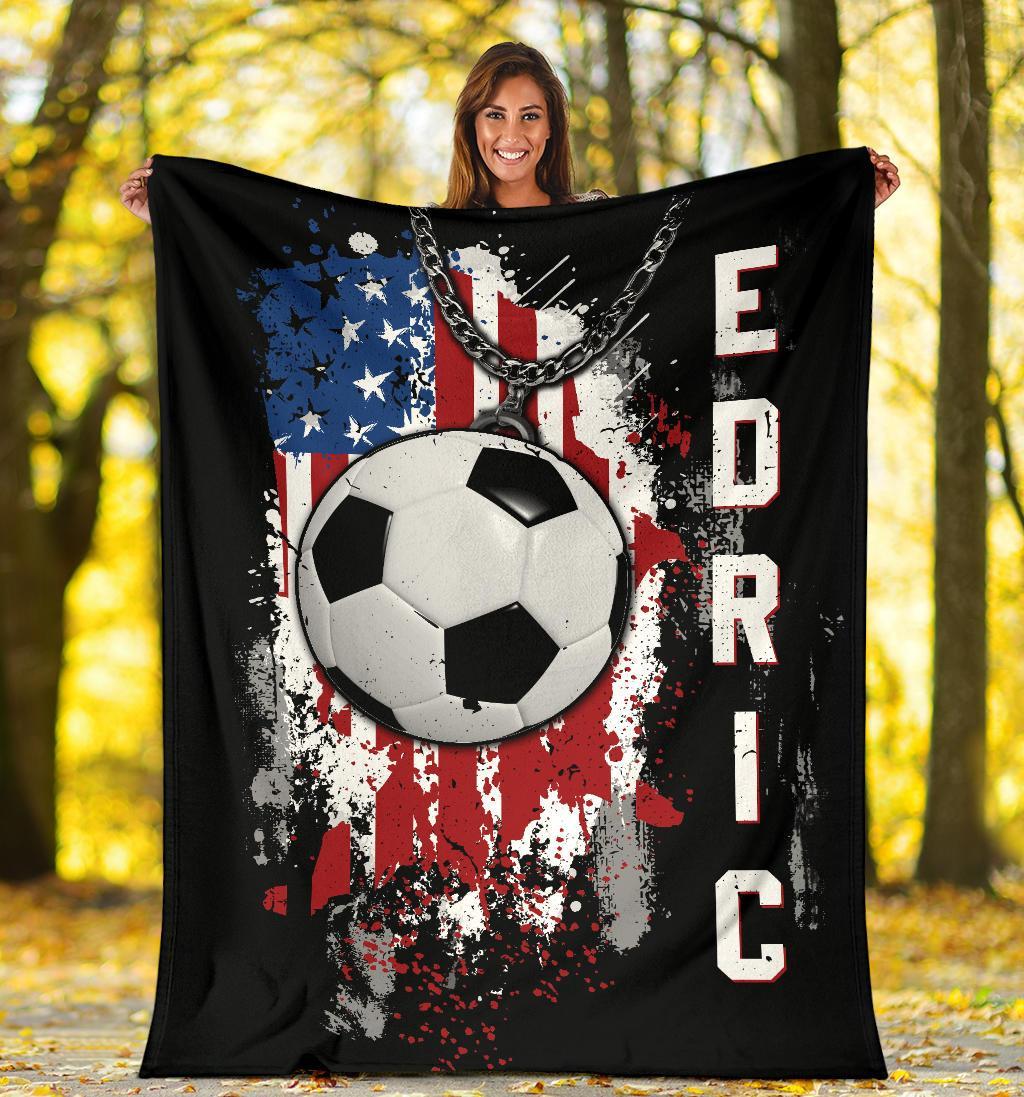 litzzy Personalized Sport Us Flag Fleece Blanket - Lath1011201 Quilt Blanket   