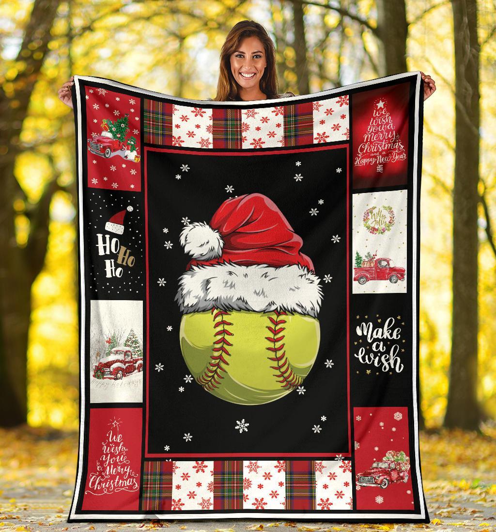 litzzy Sport Santa Xmas Fleece Blanket - Lath2011201 Quilt Blanket   
