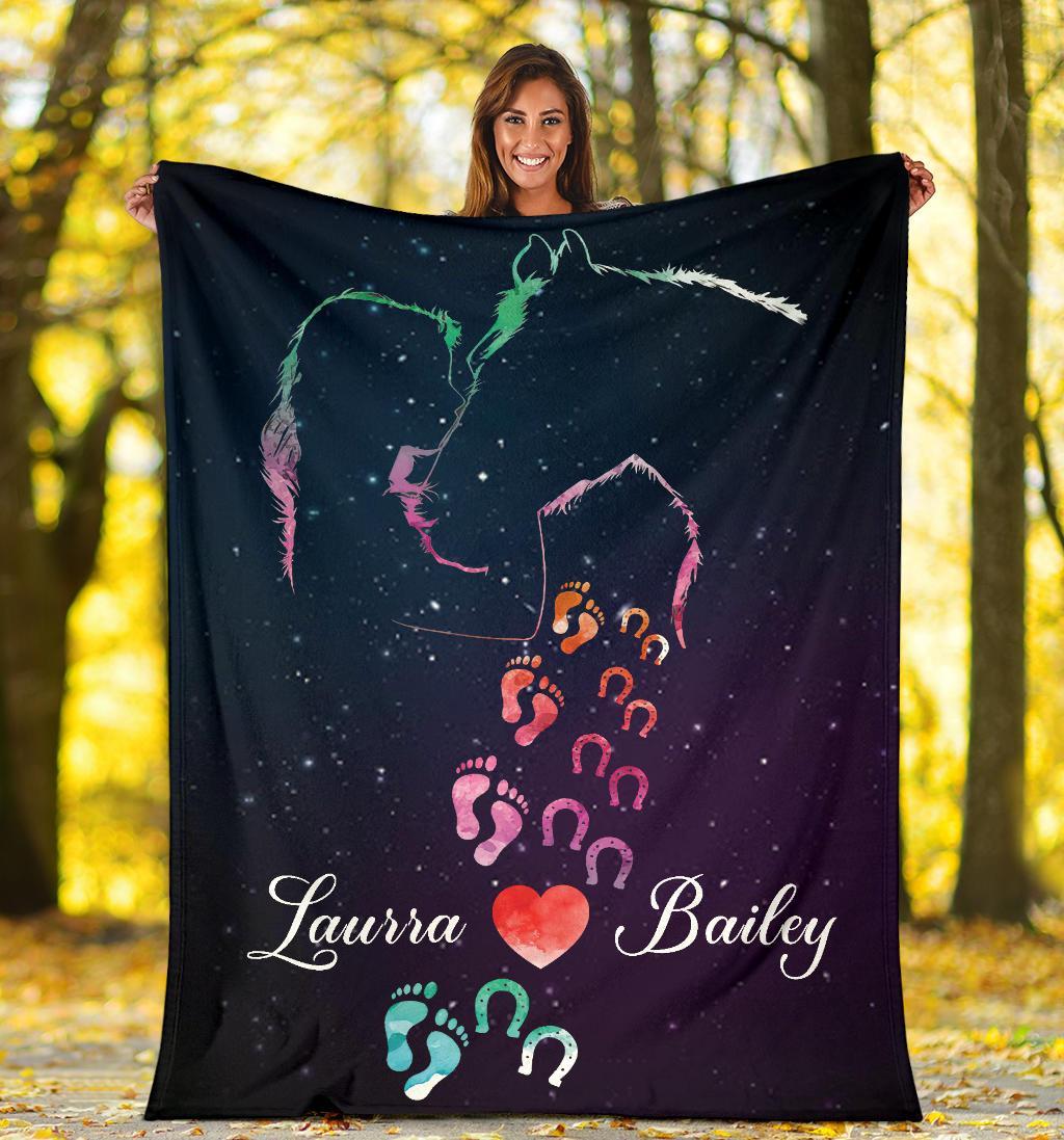 litzzy Personalized Horse Fleece Blanket - Tlnb1611201 Quilt Blanket   