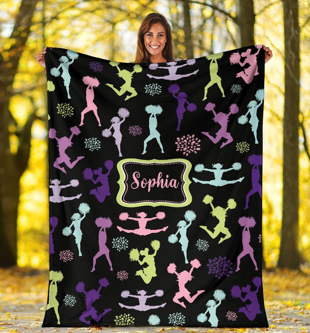 litzzy Personalized Cheerleader Collection Fleece Blanket - Tlnb1711201 Quilt Blanket   