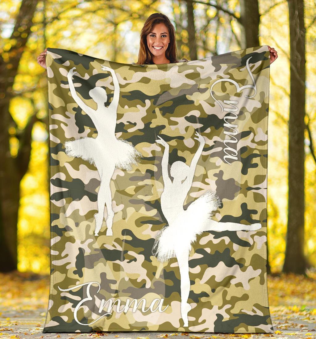 litzzy Personalized Ballet Fleece Blanket - Latg2311201 Quilt Blanket   