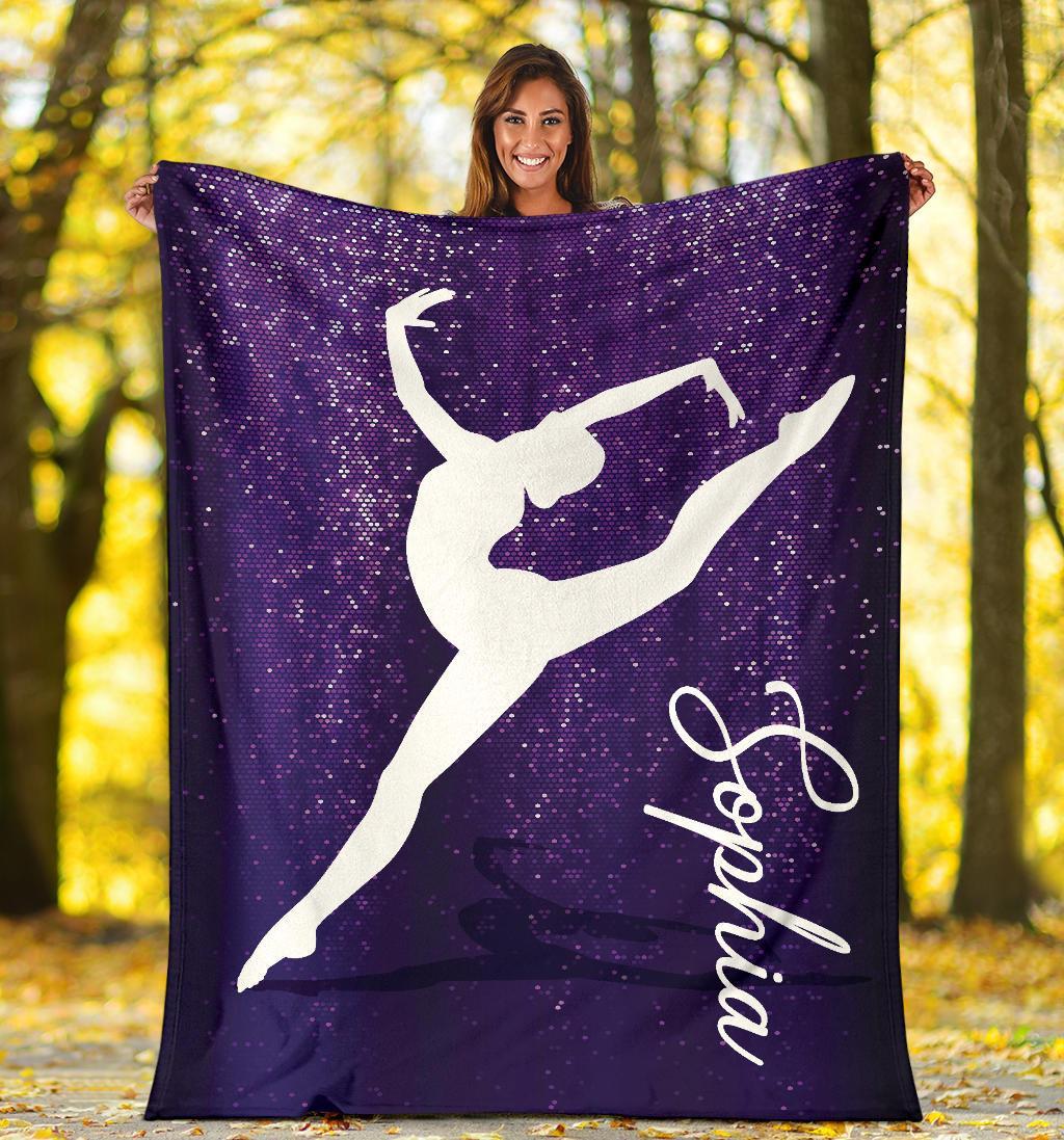 litzzy Personalized Gymnastic Fleece Blanket - Tlno1311202 Quilt Blanket   