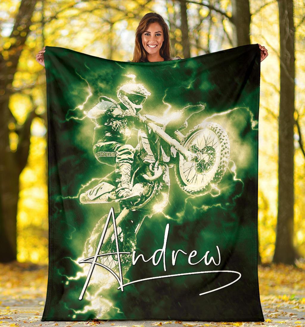 litzzy Personalized Motorcycle Fleece Blanket - Lath1311204 Quilt Blanket   