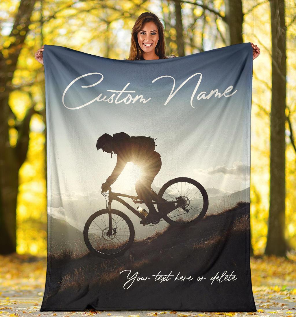 litzzy Personalized Cycling Fleece Blanket - Lath0212203 Quilt Blanket   