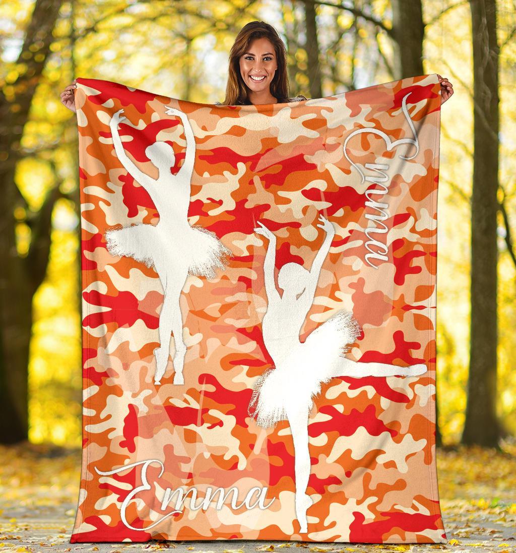 litzzy Personalized Ballet Fleece Blanket - Latg2311201 Quilt Blanket   