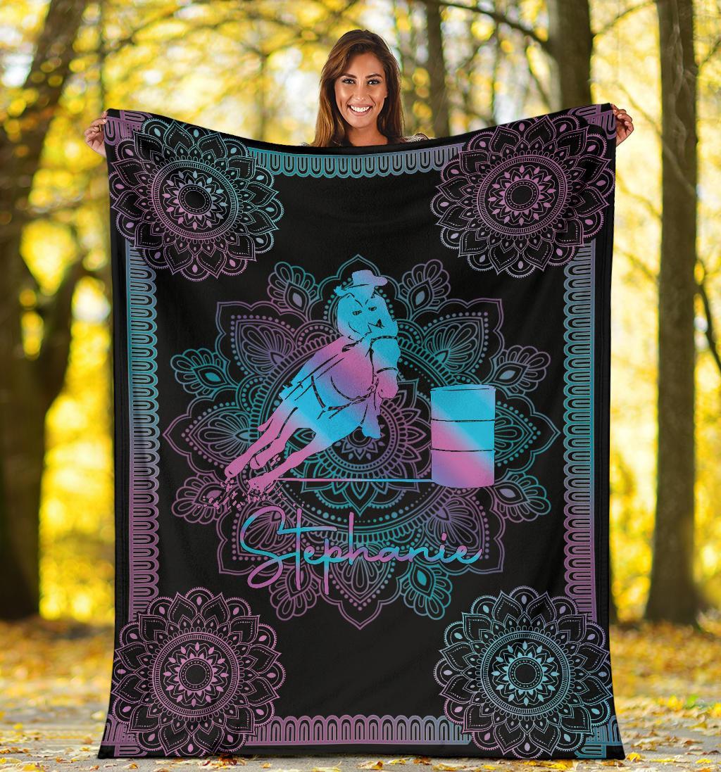 litzzy Personalized Horse Girl Fleece Blanket - Tltm2011201 Quilt Blanket   