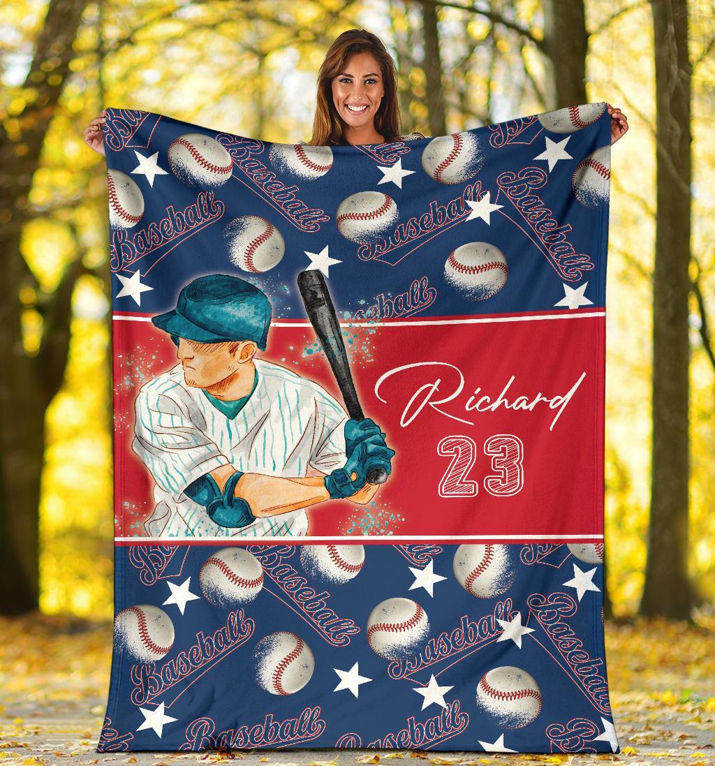 litzzy Personalized Baseball Balls Fleece Blanket - Lath2611202 Quilt Blanket   
