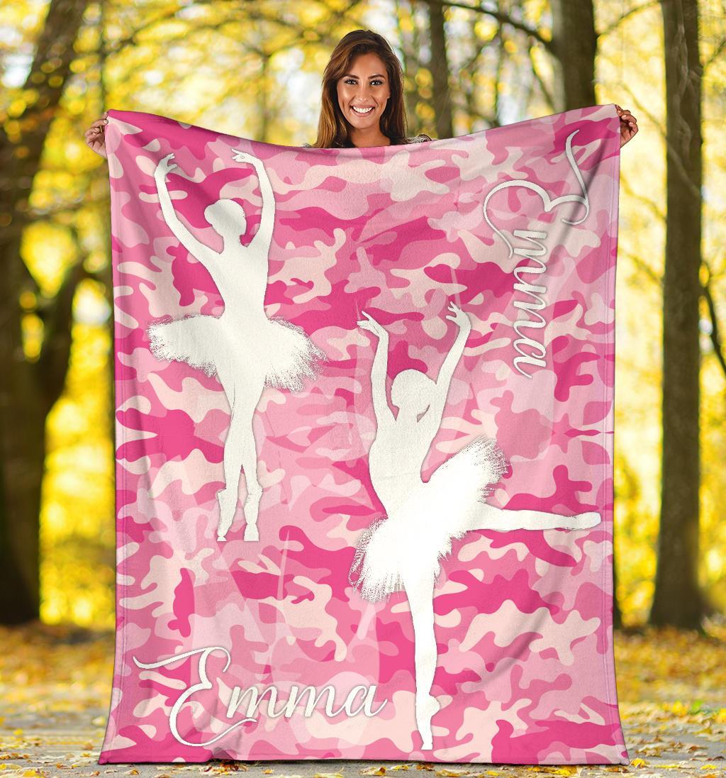 litzzy Personalized Ballet Fleece Blanket - Latg2311201 Quilt Blanket   
