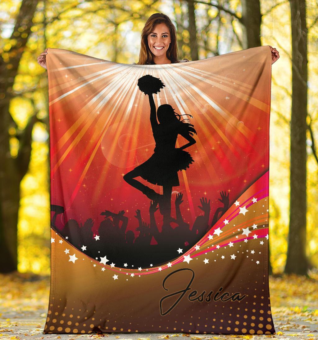 litzzy Personalized Cheerleader Fleece Blanket - Lath1911202Ki Quilt Blanket   