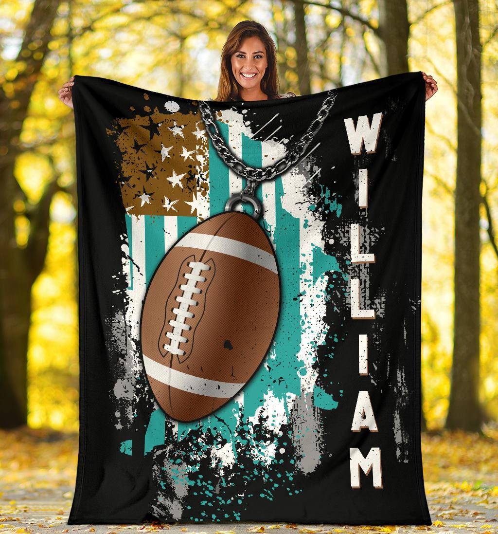 litzzy Personalized Sport Us Flag Fleece Blanket - Lath1011201 Quilt Blanket   