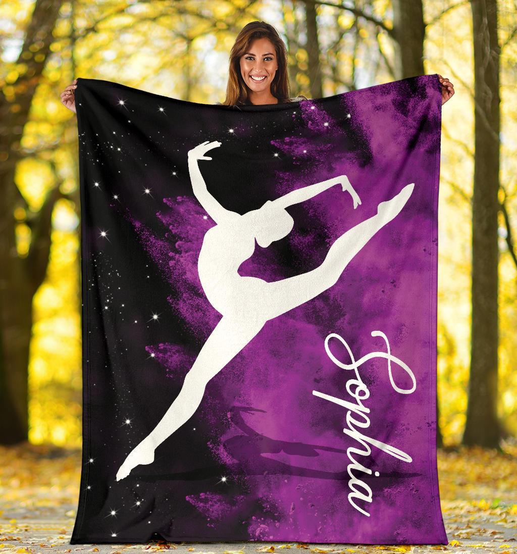 litzzy Personalized Gymnastic Fleece Blanket - Tlno1311202 Quilt Blanket SMOKE 50 X 60 