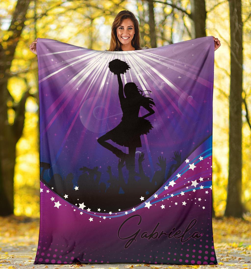 litzzy Personalized Cheerleader Fleece Blanket - Lath1911202Ki Quilt Blanket   