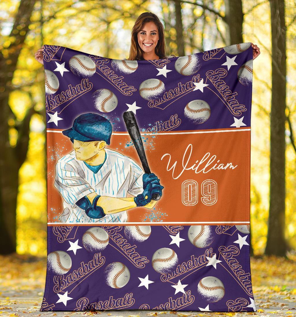 litzzy Personalized Baseball Balls Fleece Blanket - Lath2611202 Quilt Blanket   