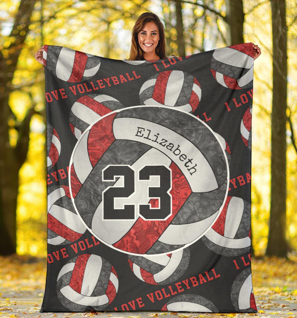 litzzy Black Red White - I Love Vlb Collection Fleece Blanket - Ty0611202 Quilt Blanket   