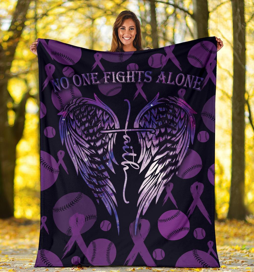litzzy No One Fights Alone Ball Fleece Blanket - Lath3011203 Quilt Blanket   