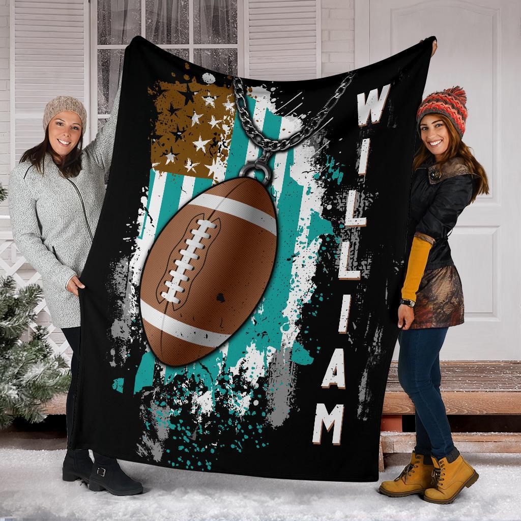 litzzy Personalized Sport Us Flag Fleece Blanket - Lath1011201 Quilt Blanket   