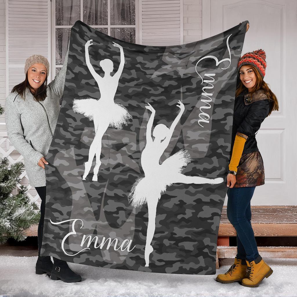 litzzy Personalized Ballet Fleece Blanket - Latg2311201 Quilt Blanket   