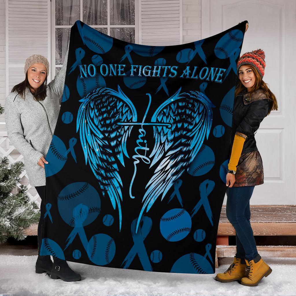 litzzy No One Fights Alone Ball Fleece Blanket - Lath3011203 Quilt Blanket   