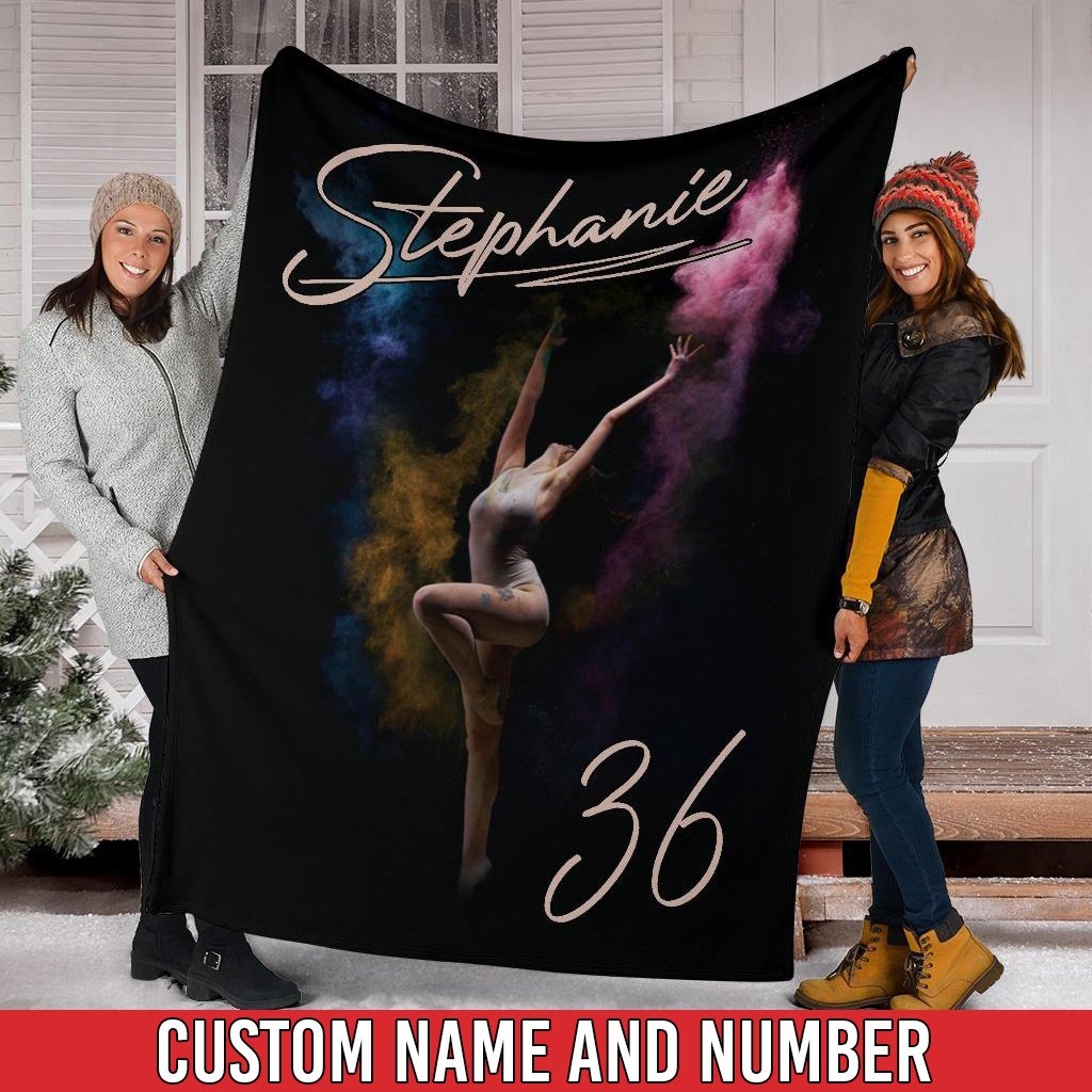 litzzy Personalized Gymnastic Colorful Fleece Blanket - Nh1311202Ki Quilt Blanket 50x60  