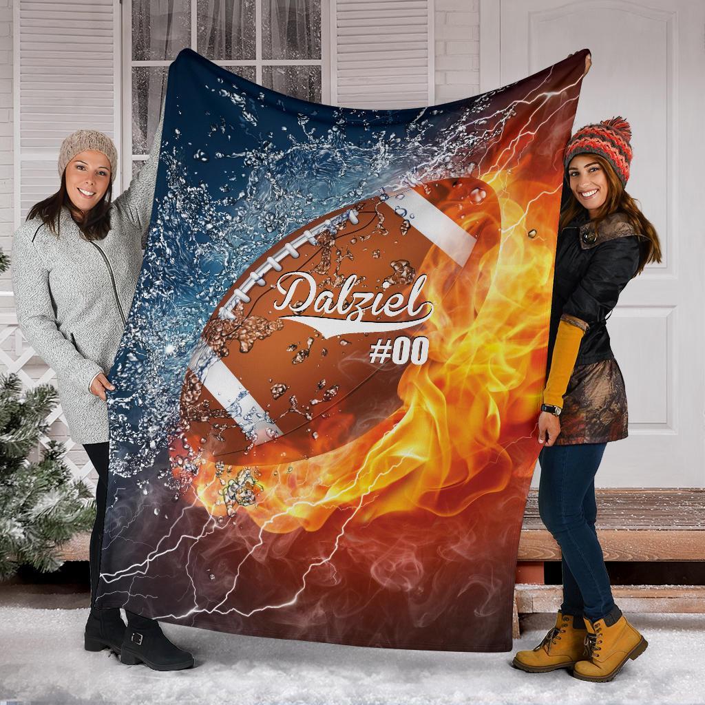 litzzy Personalized Sport Water Fire Fleece Blanket - Lath1611204 Quilt Blanket   