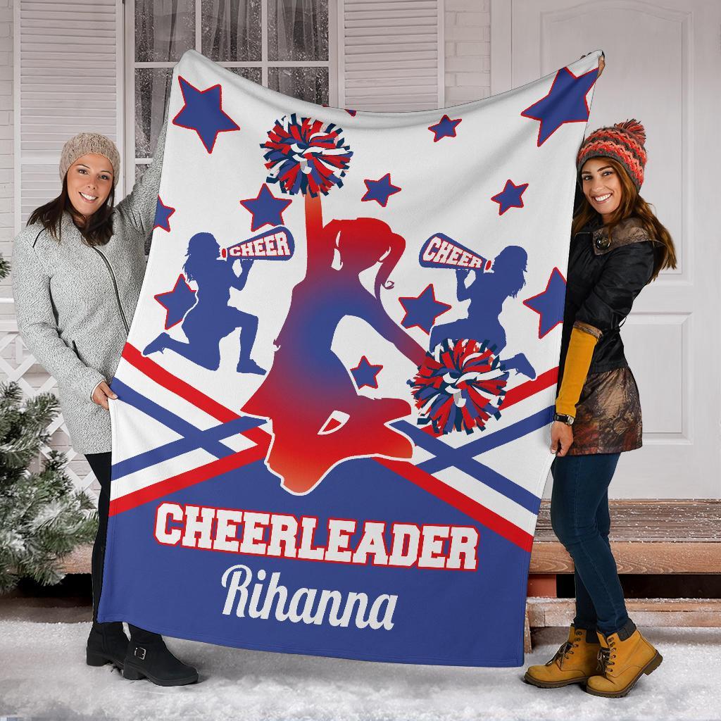 litzzy Personalized Cheerleader Colorful Fleece Blanket - Latg2011201 Quilt Blanket   
