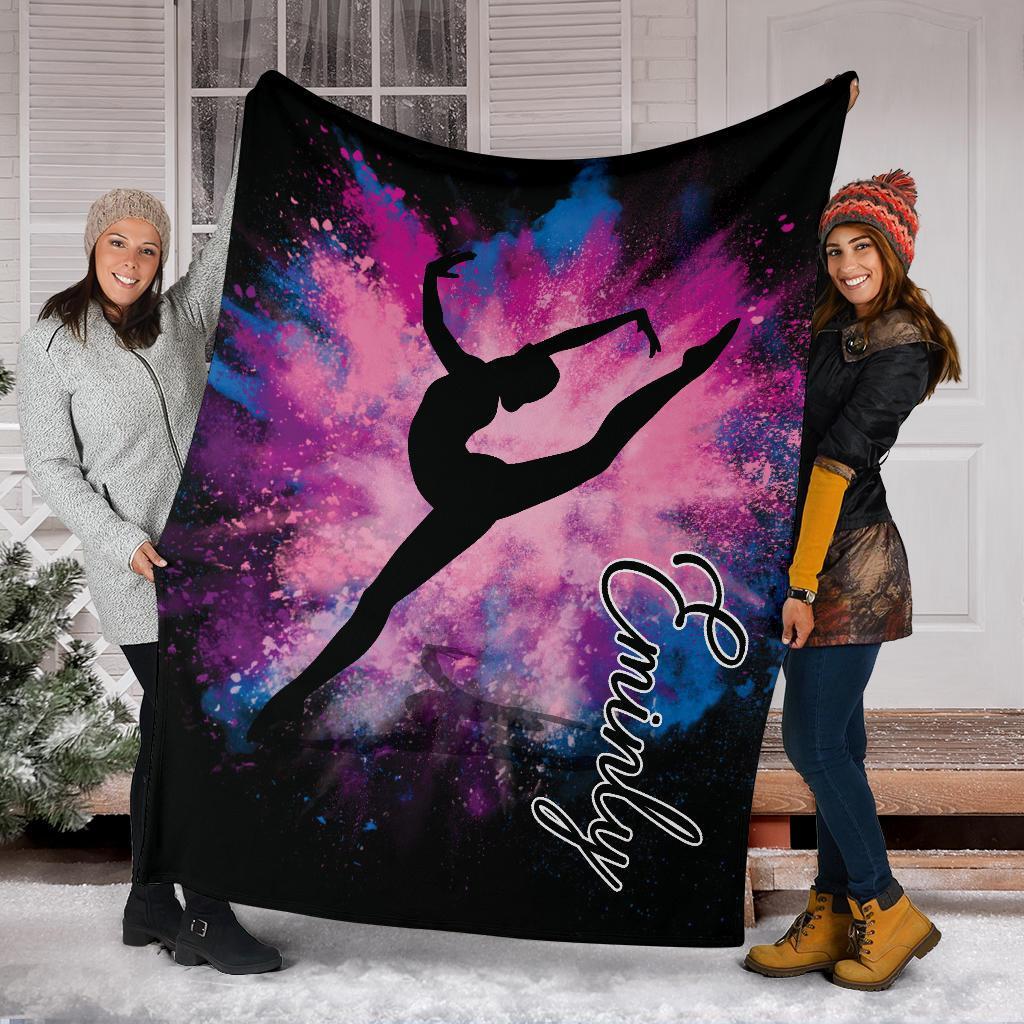 litzzy Personalized Gymnastic Fleece Blanket - Tlno1311202 Quilt Blanket   