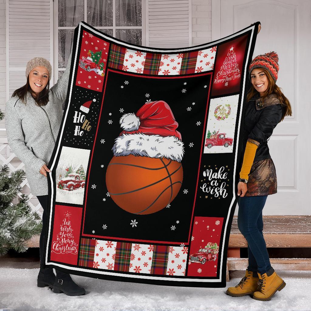 litzzy Sport Santa Xmas Fleece Blanket - Lath2011201 Quilt Blanket BASKETBALL 60 x 80 